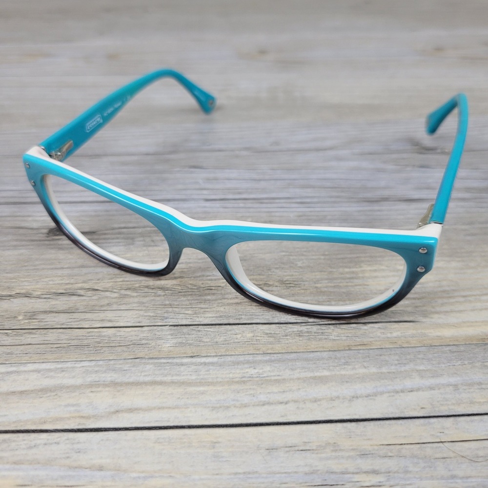 Coach Eyeglass Frames HC 6034 Topaz 5099 Turquoise Cat Eye Womens 50-17-135